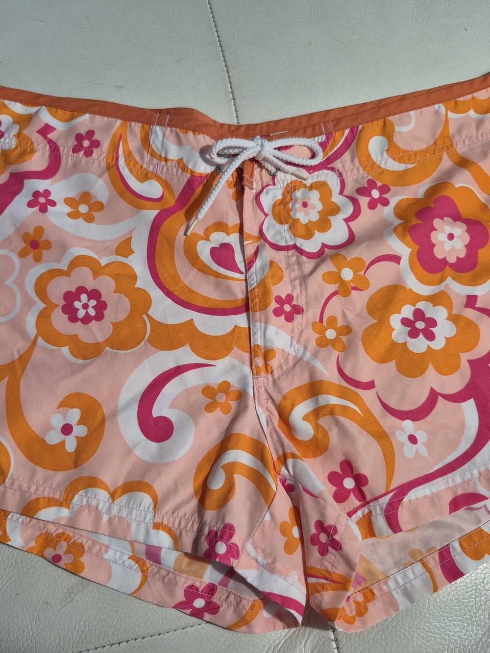 BUM Equipment Retro Floral Swim Bottoms - Pink, Orange & White